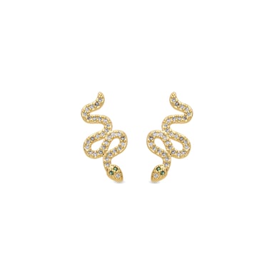 Luxenter Ohrringe mit 18 Karat Gelbgold-Finish und funkelnden Zirkonia-Steinen – Norra