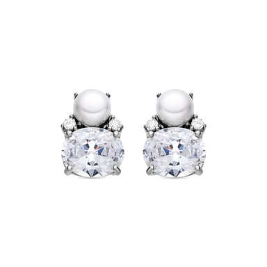 Luxenter 925 Sterlingsilber- und Brilliant Zirconia-Ohrringe mit Rhodium-Finish – Ward