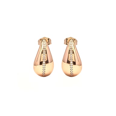 Luxenter Ohrringe mit Brillantstrass in 18 Karat Gelbgold-Finish – Sheeda
