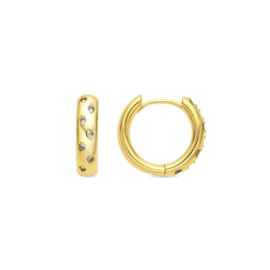 Luxenter Ohrringe mit 18 Karat Gelbgold-Finish und funkelnden Zirkonia – Yase