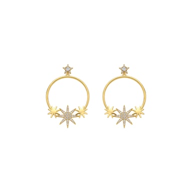 Luxenter Ohrringe mit 18 Karat Gelbgold-Finish und Brillanz-Zirkonia – Ilju