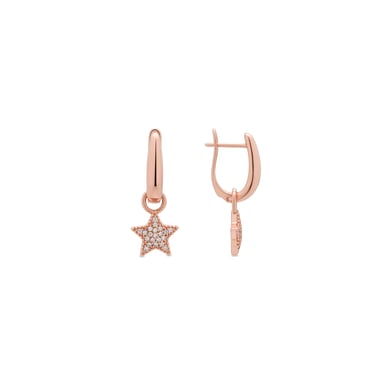 Luxenter Alloy Metal und Brilliant Zirconia Ohrringe in 18 Karat Roségold - Maliard