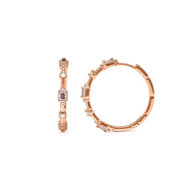 Luxenter Ohrringe aus Zirkonia mit Brillantschliff und 18 Karat Gelbgold-Finish – Nemako