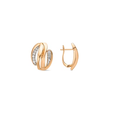 Luxenter Ohrringe mit 18-karätiger Gelbgold-Finish und Brillantstrass – Balik