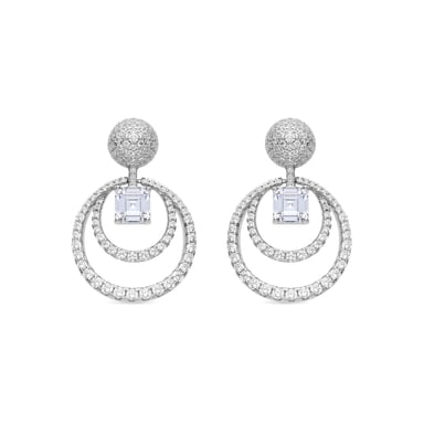 Luxenter 925 Sterlingsilber- und Brilliant Zirconia-Ohrringe mit Rhodium-Finish – Metrih