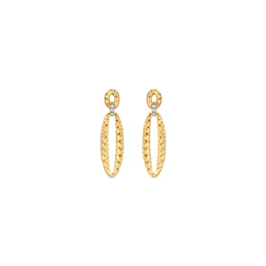 Luxenter Ohrringe mit 18-karätiger Gelbgold-Finish und Brillanz-Zirkonia – Ethua