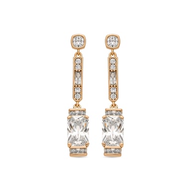 Luxenter Ohrringe mit 18 Karat Gelbgold-Finish und Zirkonia – Chiuk