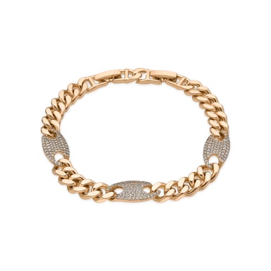 Luxenter Armband in 18 Karat Gelbgold mit funkelnden Zirkonia – Huka
