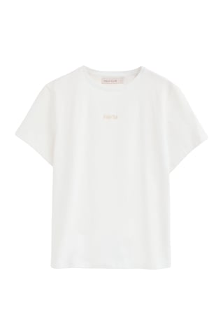 Kurzärmliges T-Shirt weiß im Regular Fit mit Polo Club Stickerei
