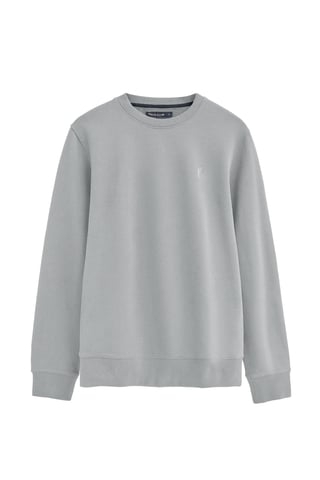Sweatshirt grau im Relaxed Fit mit Rigby Go Stickerei