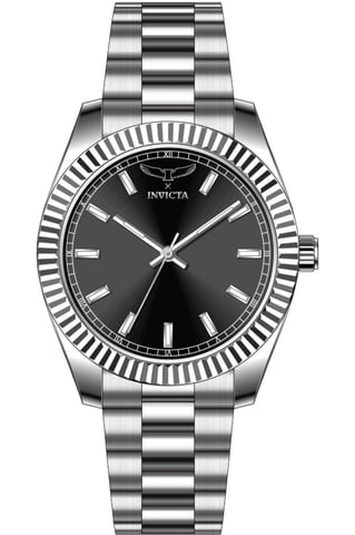 Invicta Specialty 69014 Herrenarmbanduhr - Quartz Uhrwerk - Edelstahl mit schwarzem Zifferblatt - 40 mm