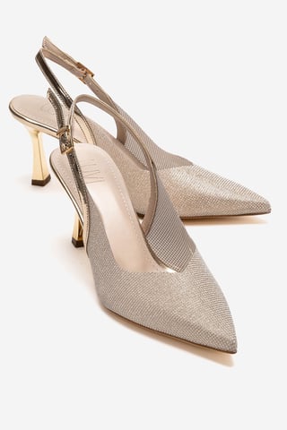 Dorata Verzierter Stiletto-Pumps