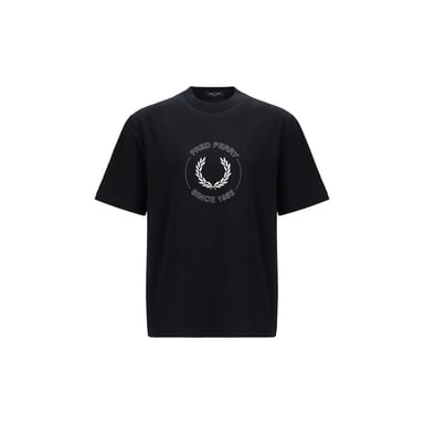 Fred Perry Schwarzes Baumwoll-T-Shirt