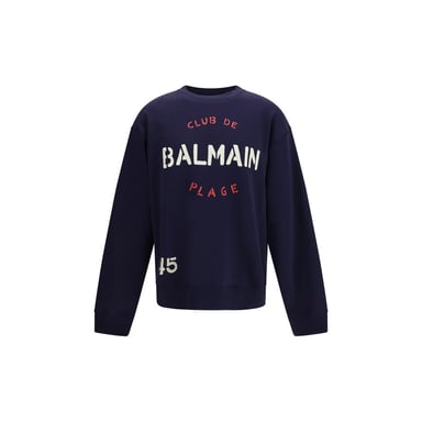 Balmain Blaues Baumwoll-Sweatshirt