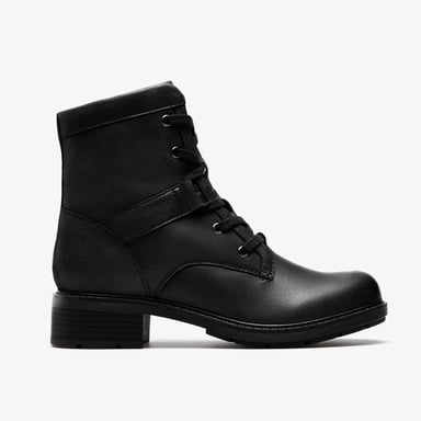 Hearth Parker Black Leather Stiefel