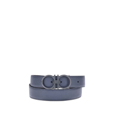 Ferragamo Blaue Kalbsleder Bos Taurus Regulär Gürtel