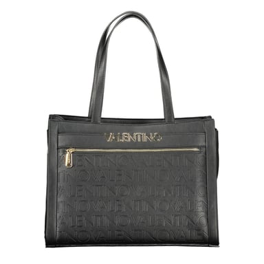 Mario Valentino Nero Polyurethan Damenhandtasche mit mehreren Fächern