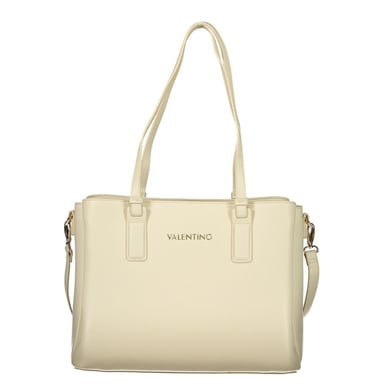 Mario Valentino Beige Polyurethan Damenhandtasche mit verstellbarem Tragegurt und Taschen