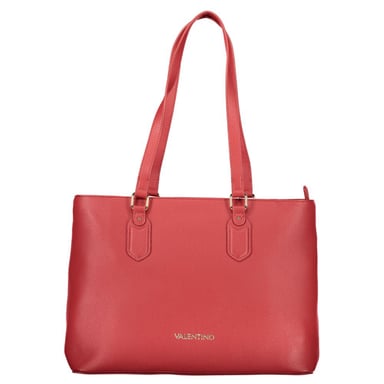 Mario Valentino Rosso Polyurethan Damenhandtasche mit Reißverschluss und Fächern