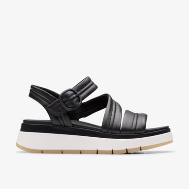 Tuscan Strap Black Leather Sandalen