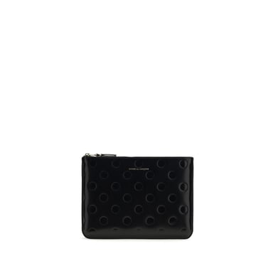 Comme Des Garçons Schwarzes Kalbleder Bos Taurus Wallet