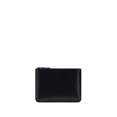 Comme Des Garçons Schwarzes Kalbleder Bos Taurus Wallet