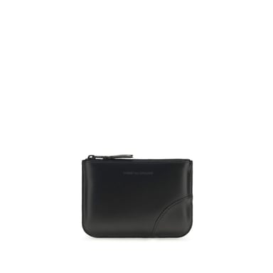 Comme Des Garçons Schwarzes Kalbleder Bos Taurus Wallet