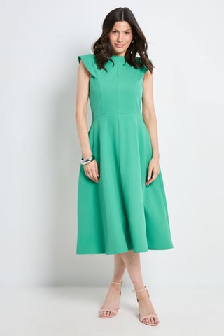 Structured Fit And Flare Midi Dress