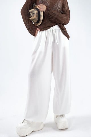 Weite Woven-Hosen mit Kordelzugbund