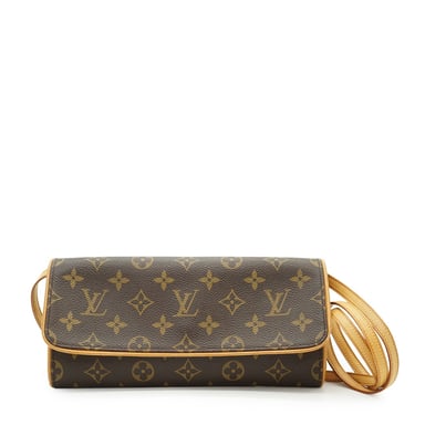 Louis Vuitton Vintage Stoff-Umhängetasche (Zwillingsmodell)