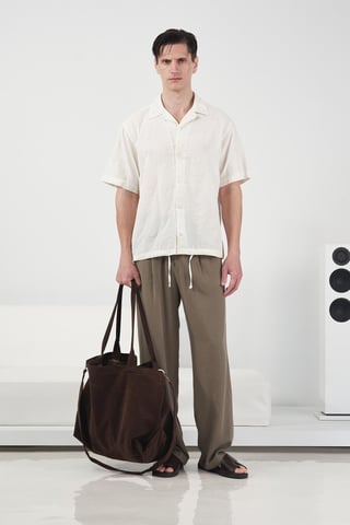 Paillettiertes Muster Regular Fit Jacquard Hemd
