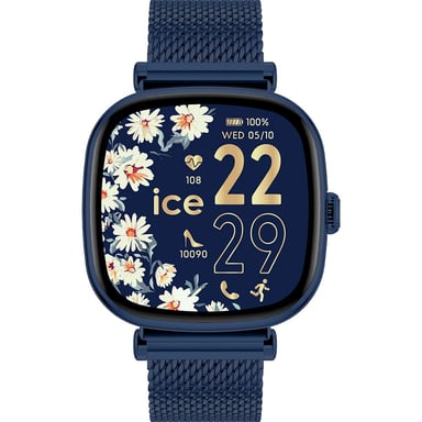 Ice Watch Ice Smart Sq 2.0 - Blue - Milanese Blau Damen Armbanduhr 025891 -