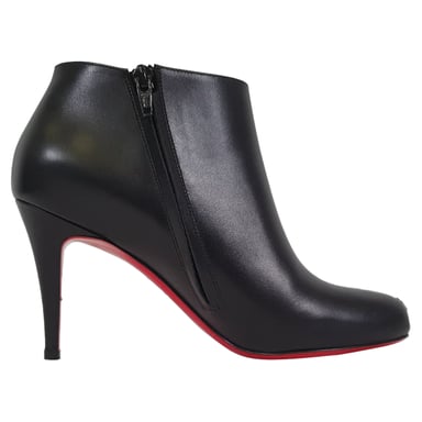 Christian Louboutin Belle 85 Stiefeletten aus schwarzem Kalbsleder