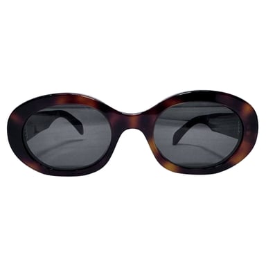 Celine Triomphe 01 Schildpatt-Sonnenbrille aus braunem Acetat