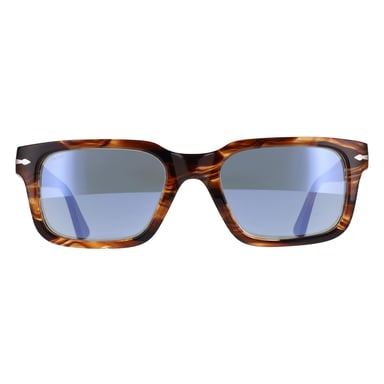 Persol PO3272S 123556 Sonnenbrille mit Streifenmuster in Schwarz, Braun und Hellblau