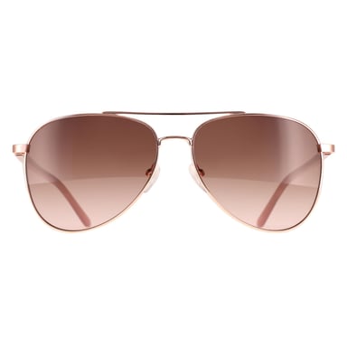 Calvin Klein CK21306S 780 glänzende Sonnenbrille mit braunem Farbverlauf in Roségold