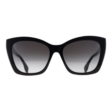 Fendi FE40151I Lettering 01B glänzende schwarze rauchgraue Sonnenbrille mit Farbverlauf
