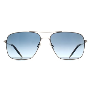 Oliver Peoples OV1150S Clifton 5036S3 Silber blauer Farbverlauf polarisierte Sonnenbrille
