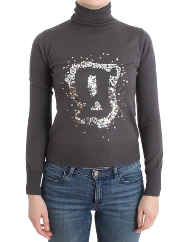 John Galliano Pull en coton à col roulé marron pour femme