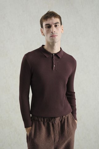 Slim Fit Poloshirt mit Stehkragen