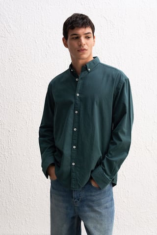 Baumwoll Übergröße Hemdbluse