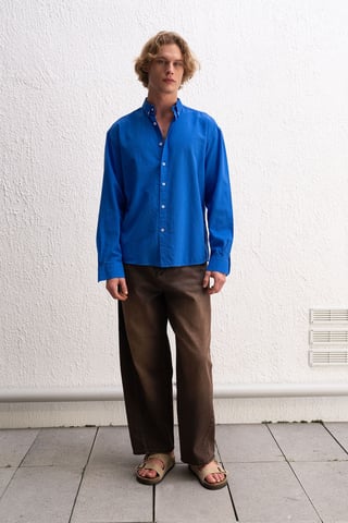 Baumwoll Übergröße Hemdbluse
