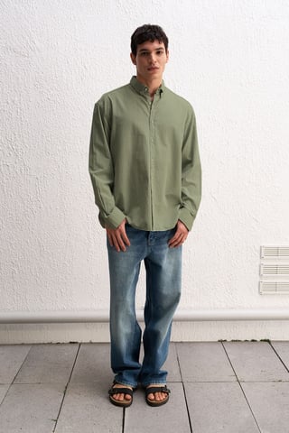 Baumwoll Übergröße Hemdbluse