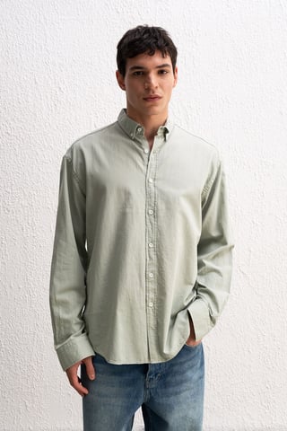 Baumwoll Übergröße Hemdbluse