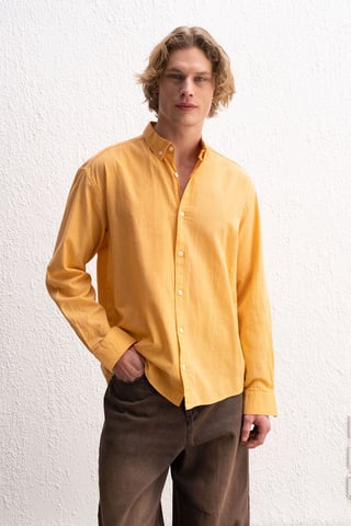 Baumwoll Übergröße Hemdbluse