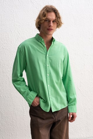Baumwoll Übergröße Hemdbluse