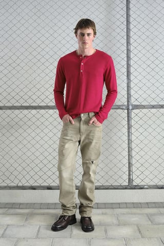 Komfort Fit Langarm Button-Down T-Shirt