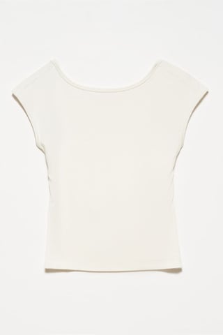 Slim Fit Cut-Out Jersey-Bluse