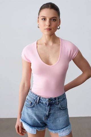 Slim Fit Crop-Jersey-Top