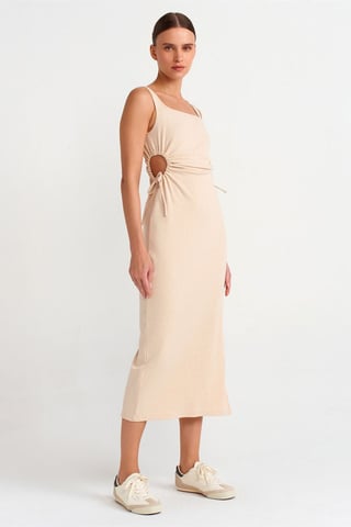 Ärmelloses Bodycon-Midikleid mit Ausschnitt